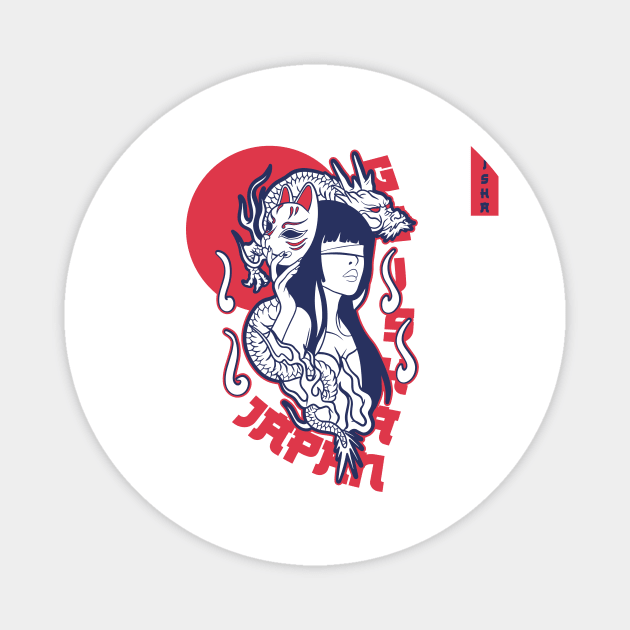 Geisha Girl Magnet by nehemialeo